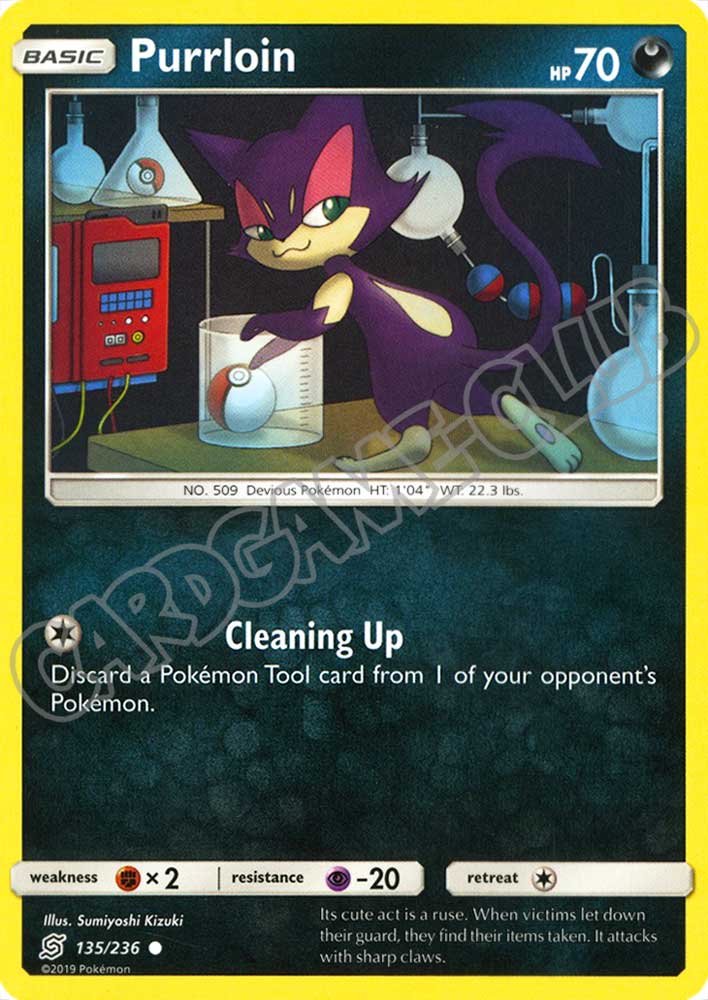 135 / 236 Purrloin comune normale (EN) -NEAR MINT-