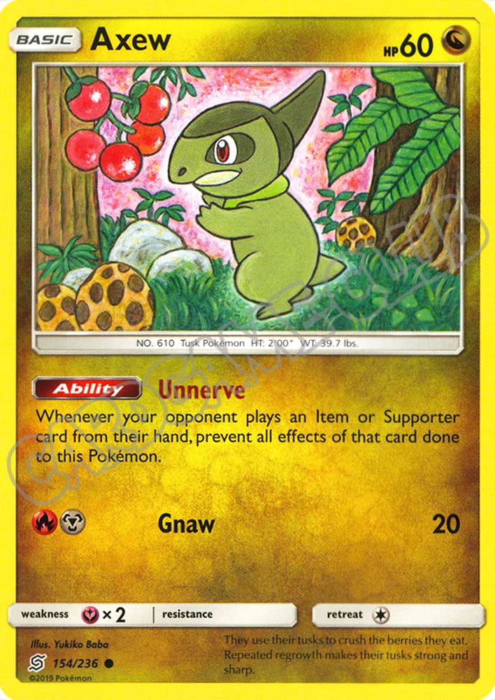 154 / 236 Axew comune normale (EN) -NEAR MINT-