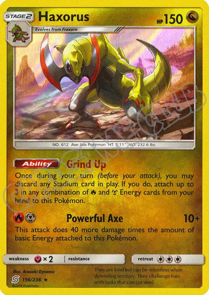 156 / 236 Haxorus rara foil (EN) -NEAR MINT-