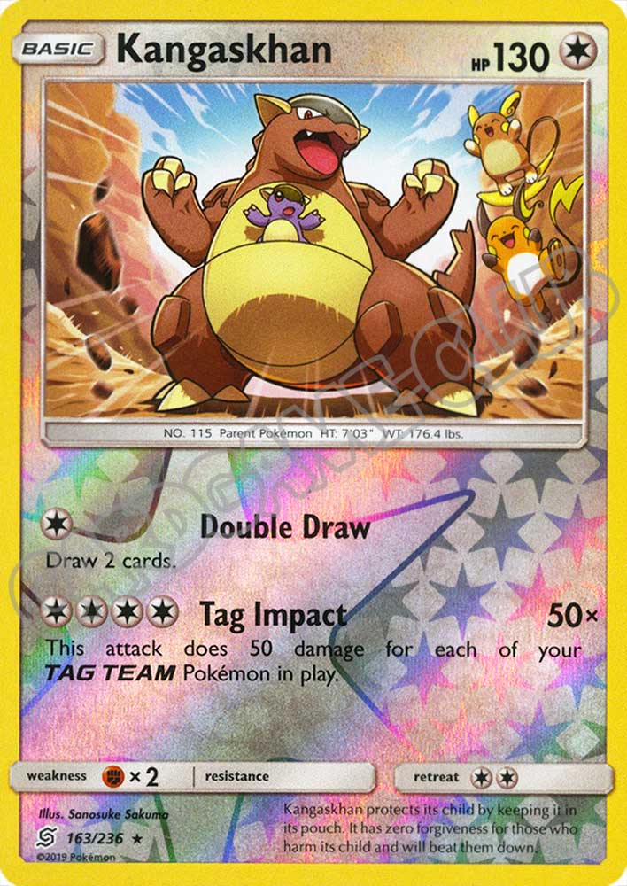 163 / 236 Kangaskhan rara foil reverse (EN) -NEAR MINT-