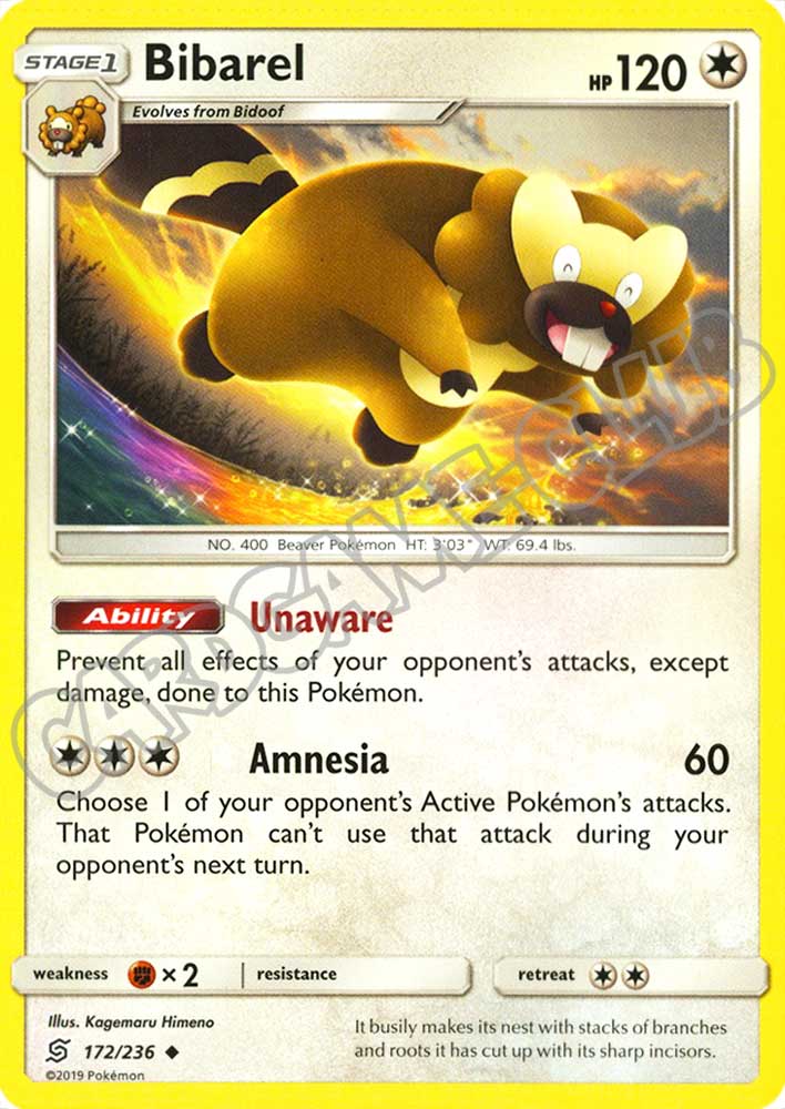 172 / 236 Bibarel non comune normale (EN) -NEAR MINT-