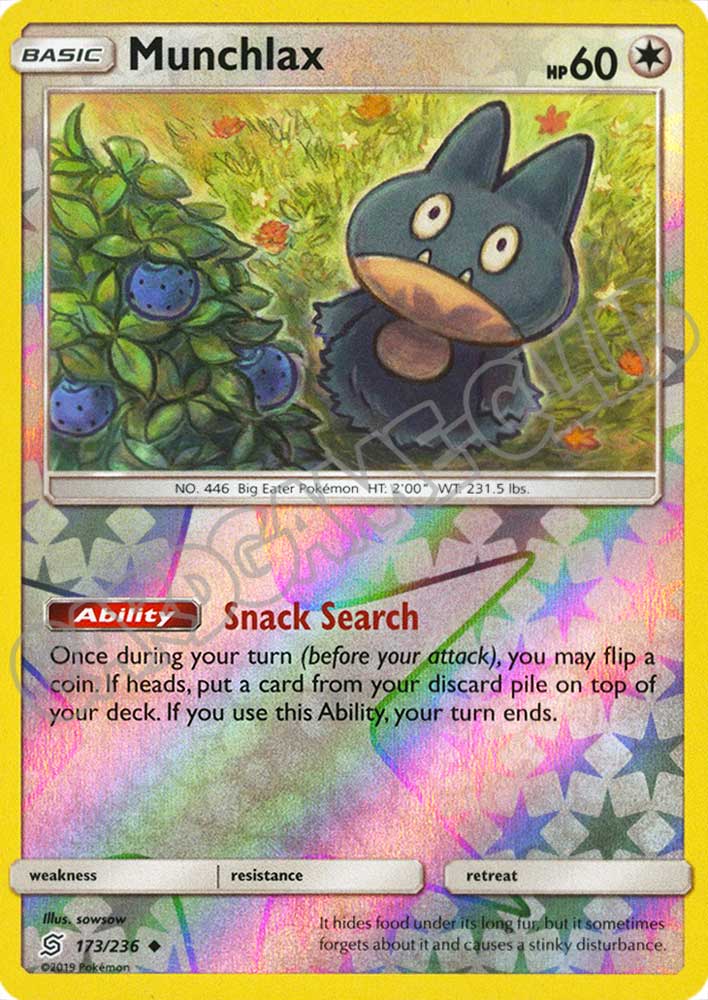 173 / 236 Munchlax non comune foil reverse (EN) -NEAR MINT-