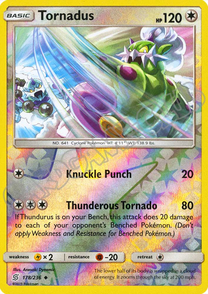 178 / 236 Tornadus non comune foil reverse (EN) -NEAR MINT-