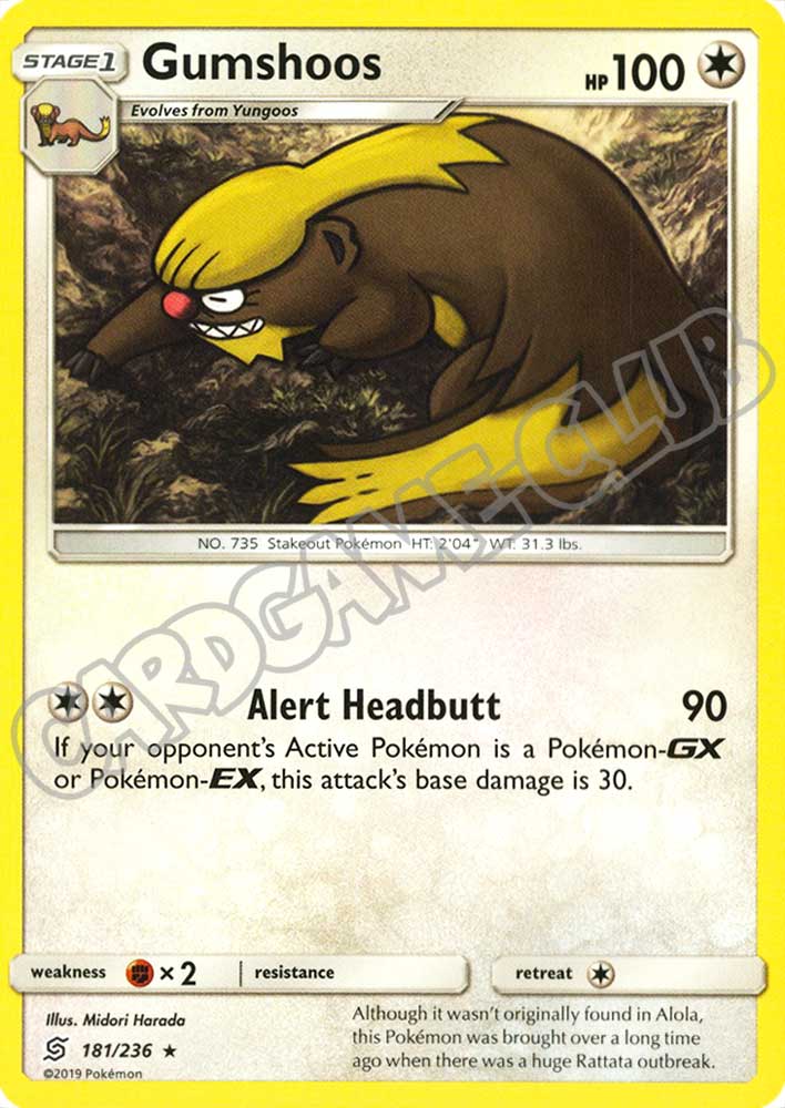 181 / 236 Gumshoos rara normale (EN) -NEAR MINT-