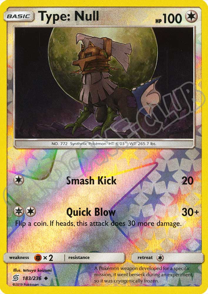 183 / 236 Type: Null non comune foil reverse (EN) -NEAR MINT-