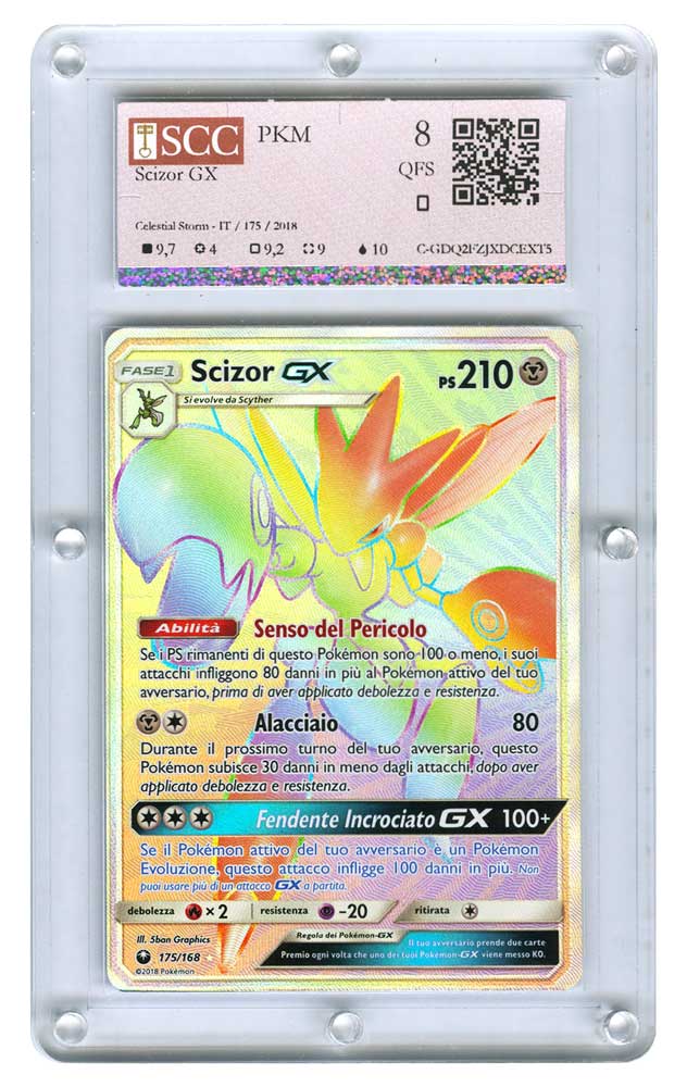 175 / 168 Scizor GX rara segreta foil (IT) -GRADATA-SCC/08