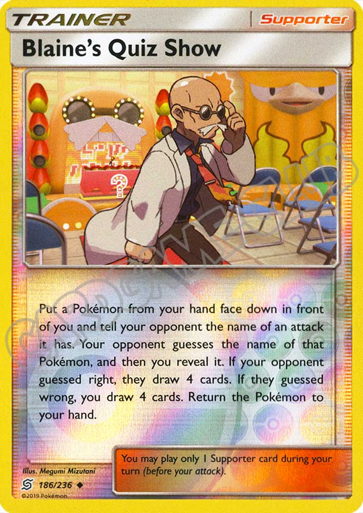 186 / 236 Blaine's Quiz Show non comune foil reverse (EN) -NEAR MINT-