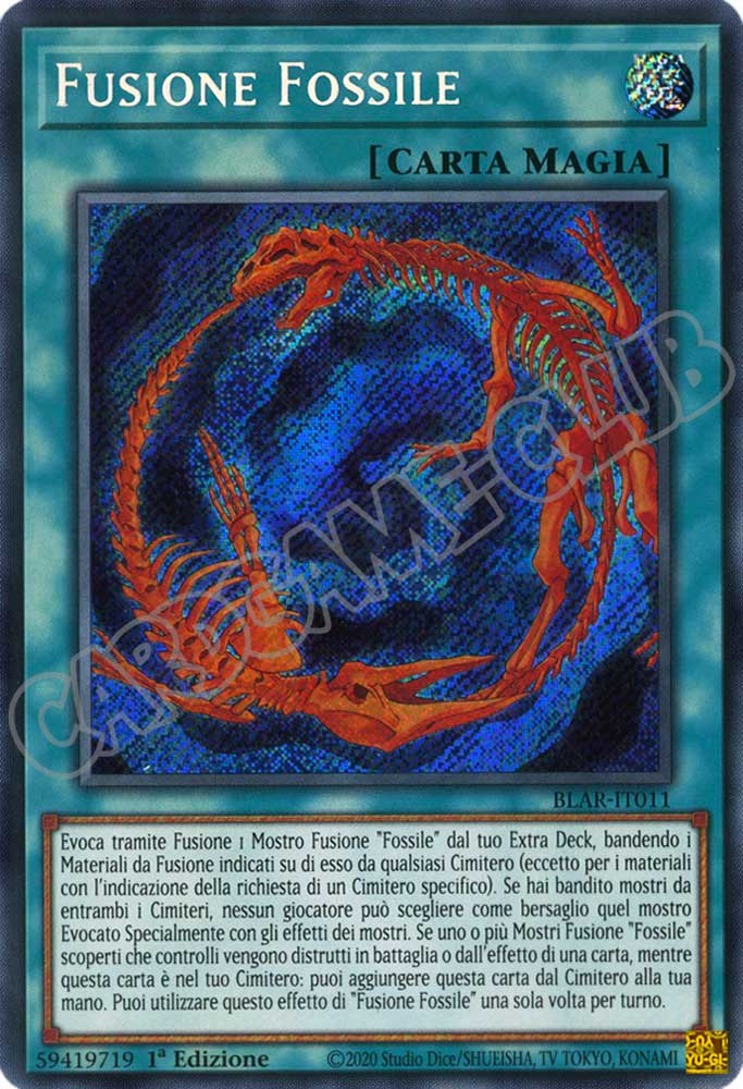 BLAR-IT011 Fusione Fossile rara segreta 1a Edizione (IT) -NEAR MINT-