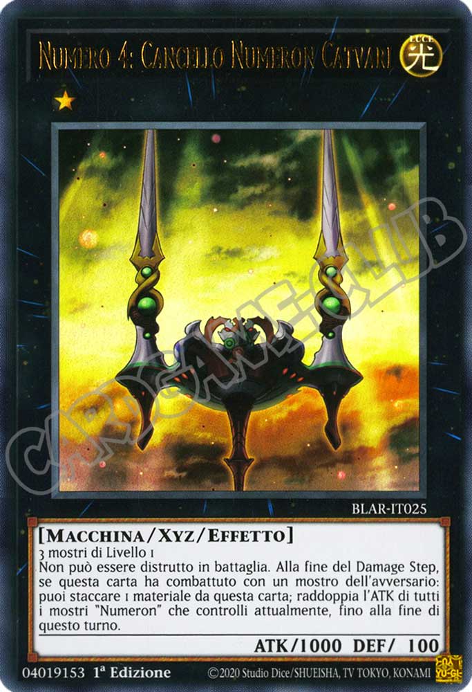 BLAR-IT025 Numero 4: Cancello Numeron Catvari ultra rara 1a Edizione (IT) -NEAR MINT-