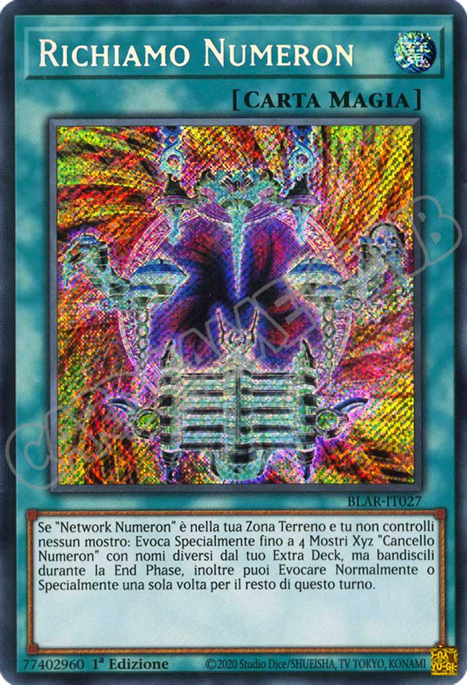 BLAR-IT027 Richiamo Numeron rara segreta 1a Edizione (IT) -NEAR MINT-
