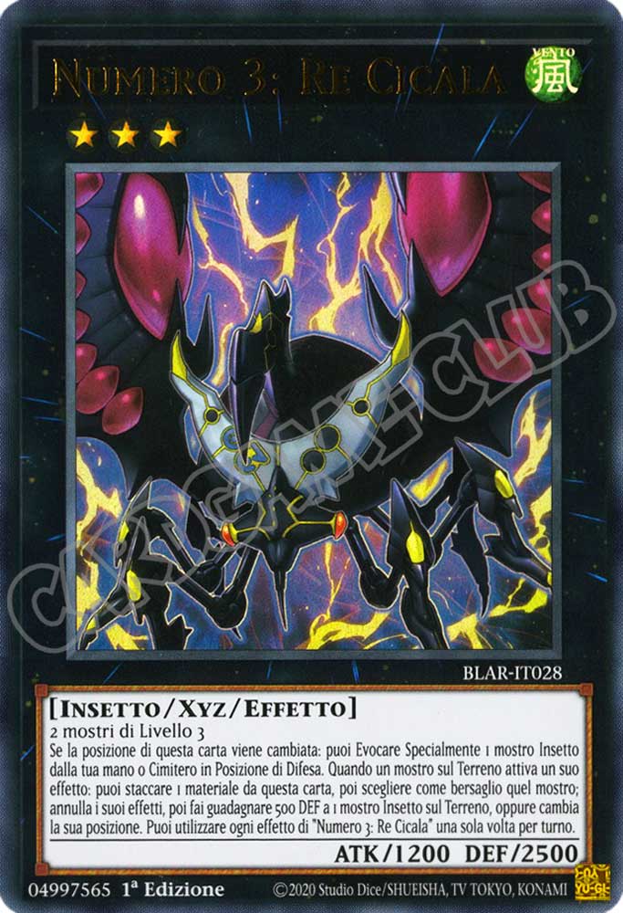 BLAR-IT028 Numero 3: Re Cicala ultra rara 1a Edizione (IT) -NEAR MINT-