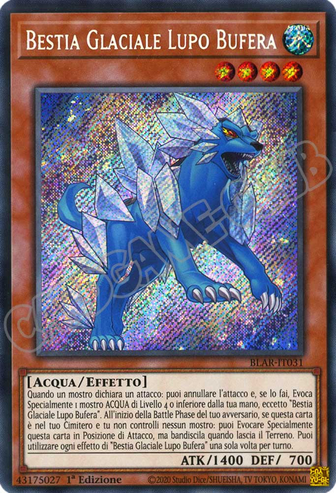 BLAR-IT031 Bestia Glaciale Lupo Bufera rara segreta 1a Edizione (IT) -NEAR MINT-