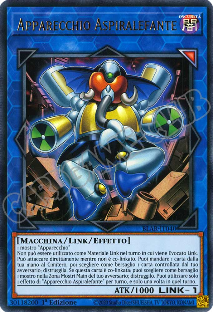 BLAR-IT040 Apparecchio Aspiralefante ultra rara 1a Edizione (IT) -NEAR MINT-