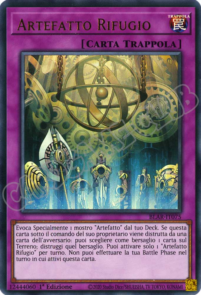 BLAR-IT075 Artefatto Rifugio ultra rara 1a Edizione (IT) -NEAR MINT-