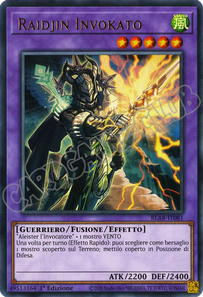 BLAR-IT081 Raidjin Invokato ultra rara 1a Edizione (IT) -NEAR MINT-