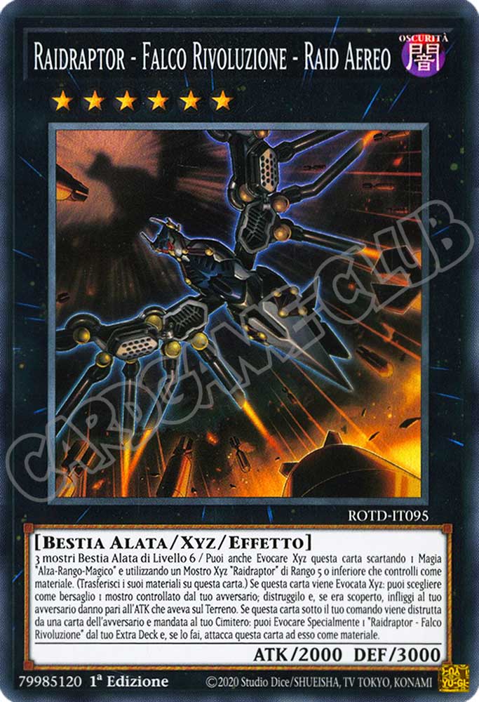 ROTD-IT095 Raidraptor - Falco Rivoluzione - Raid Aereo super rara 1a Edizione (IT) -NEAR MINT-