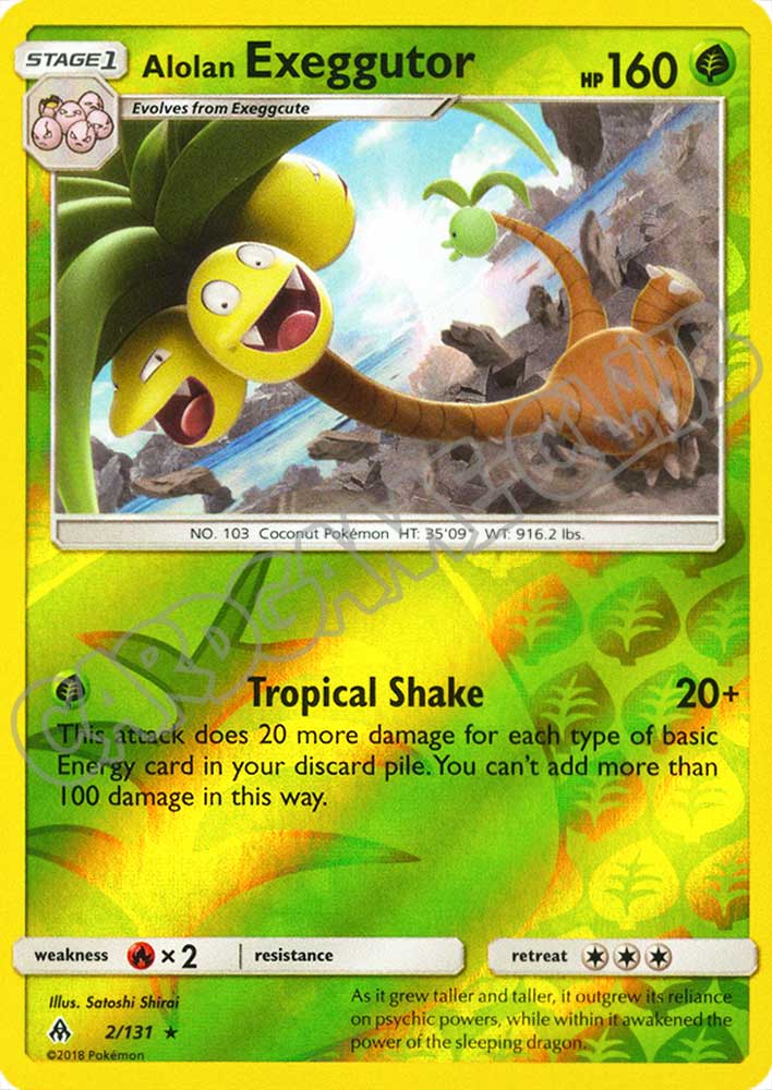 002 / 131 Alolan Exeggutor rara foil reverse (EN) -NEAR MINT-