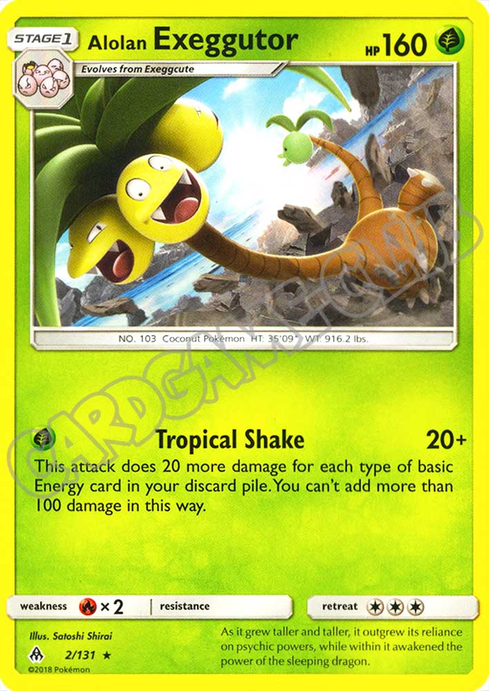 002 / 131 Alolan Exeggutor rara normale (EN) -NEAR MINT-