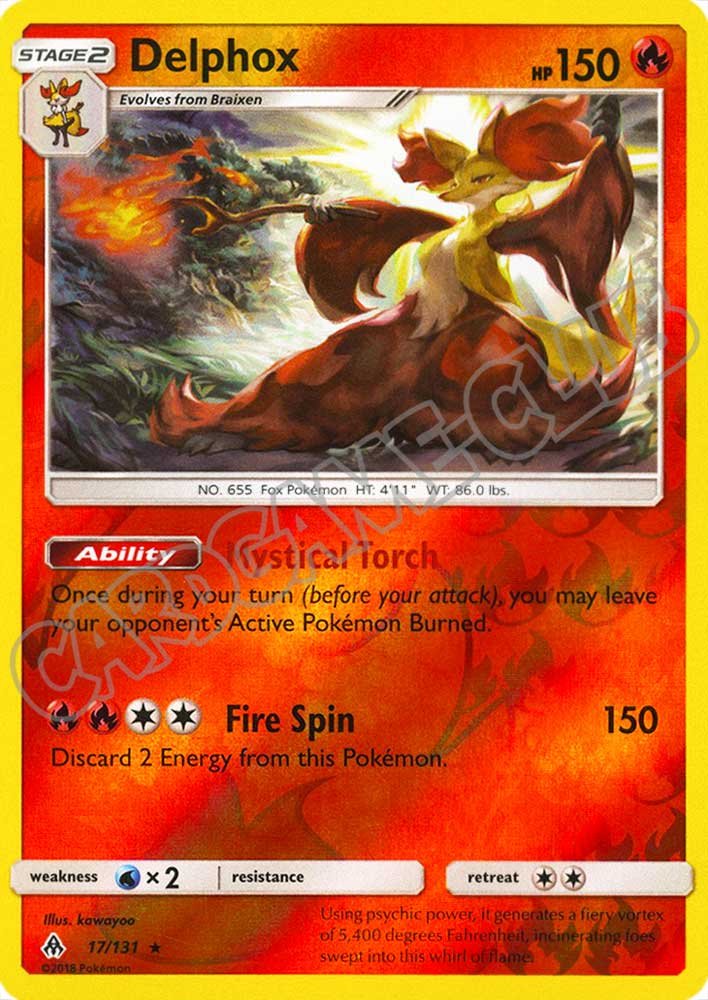 017 / 131 Delphox rara foil reverse (EN) -NEAR MINT-