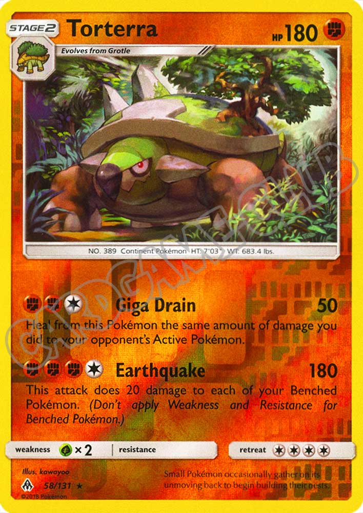 058 / 131 Torterra rara foil reverse (EN) -NEAR MINT-