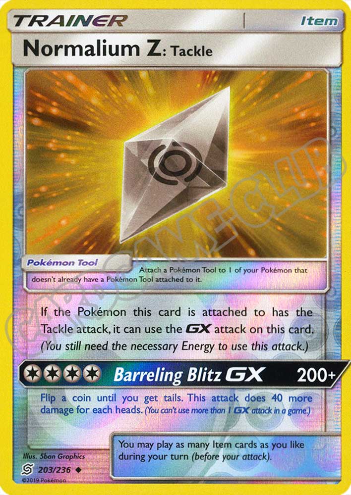203 / 236 Normalium Z: Tackle non comune foil reverse (EN) -NEAR MINT-