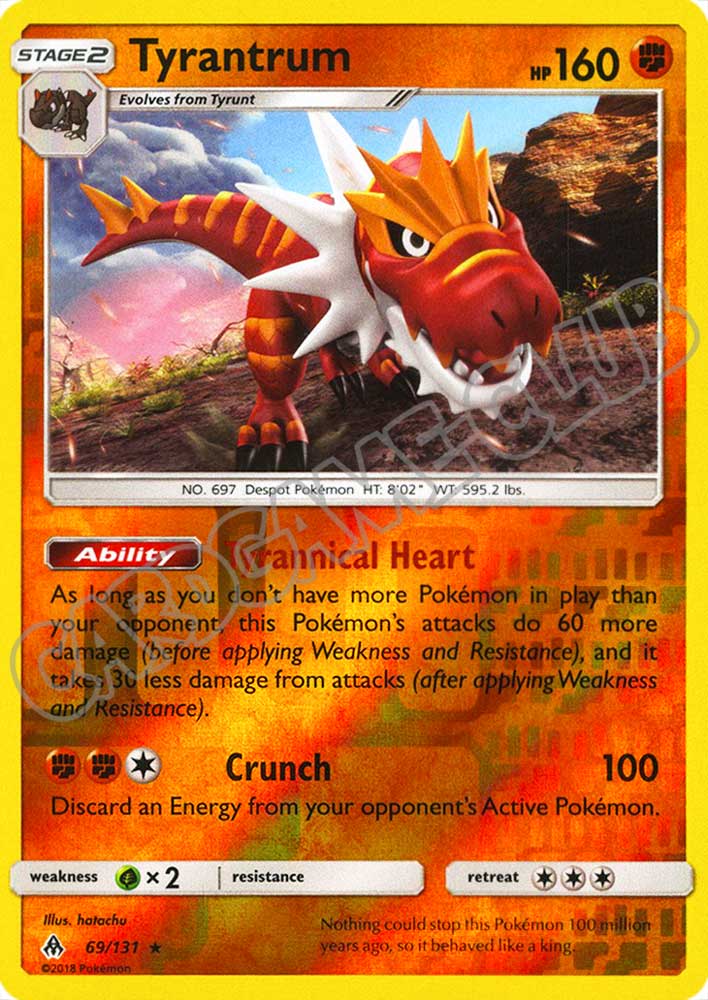 069 / 131 Tyrantrum rara foil reverse (EN) -NEAR MINT-