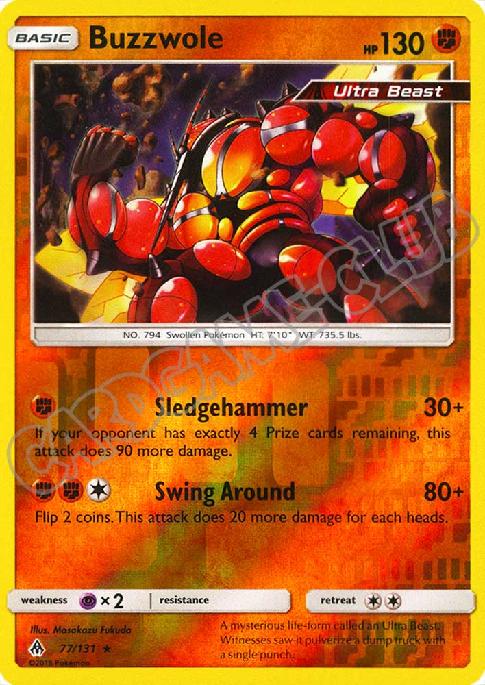 077 / 131 Buzzwole rara foil reverse (EN) -NEAR MINT-