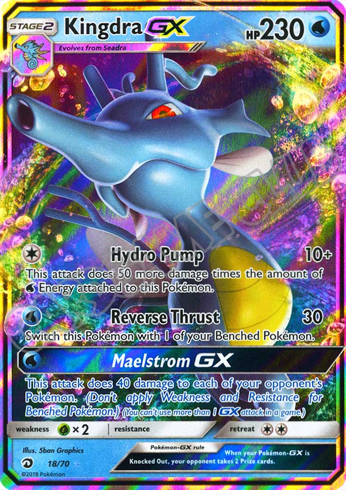 18 / 70 Kingdra GX rara GX foil (EN) -NEAR MINT-