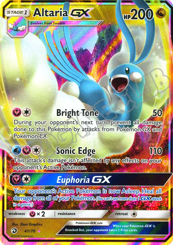 41 / 70 Altaria GX rara GX foil (EN) -NEAR MINT-