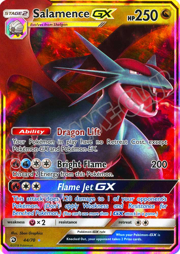 44 / 70 Salamence GX rara GX foil (EN) -NEAR MINT-