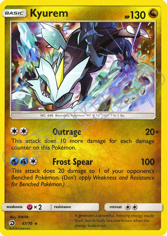 47 / 70 Kyurem rara foil (EN) -NEAR MINT-