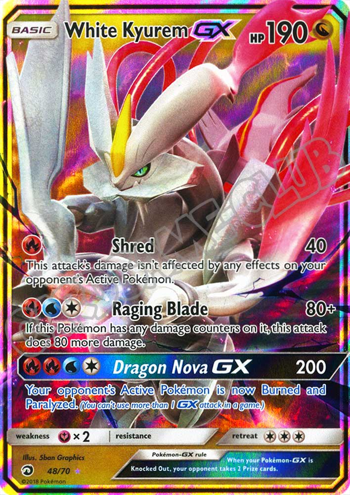 48 / 70 White Kyurem GX rara GX foil (EN) -NEAR MINT-