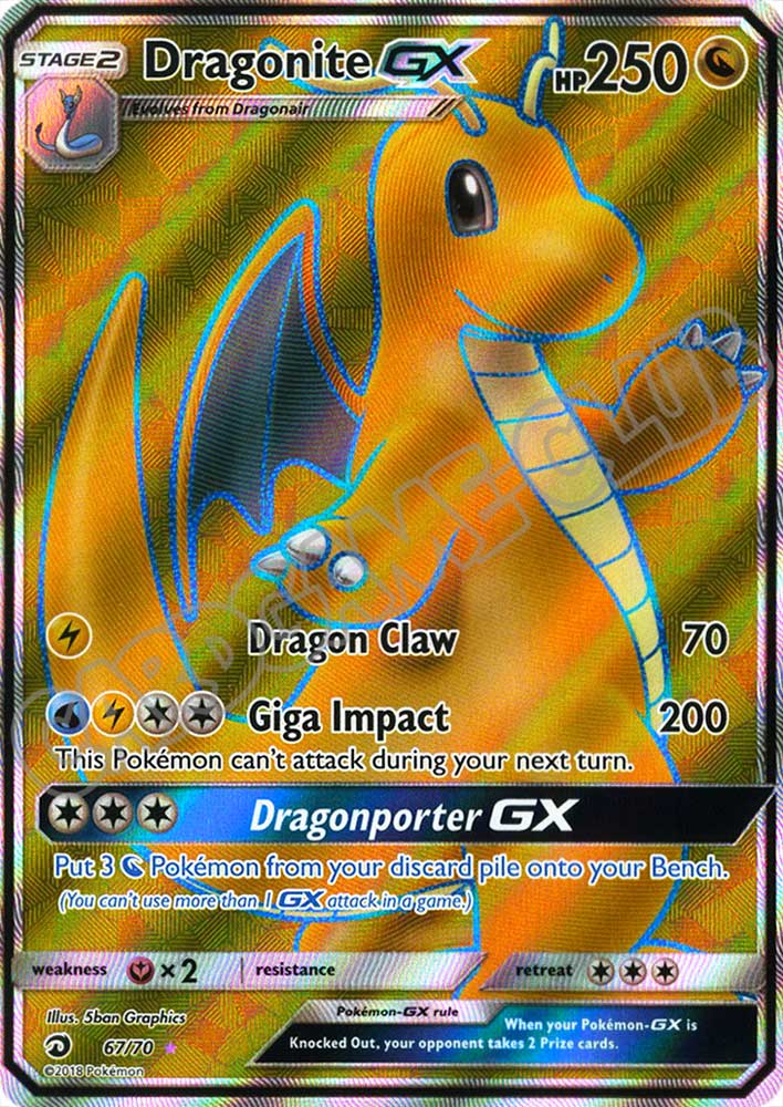 67 / 70 Dragonite GX ultra rara foil (EN) -NEAR MINT-