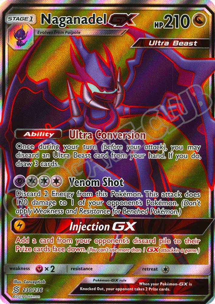 230 / 236 Naganadel GX ultra rara foil (EN) -NEAR MINT-