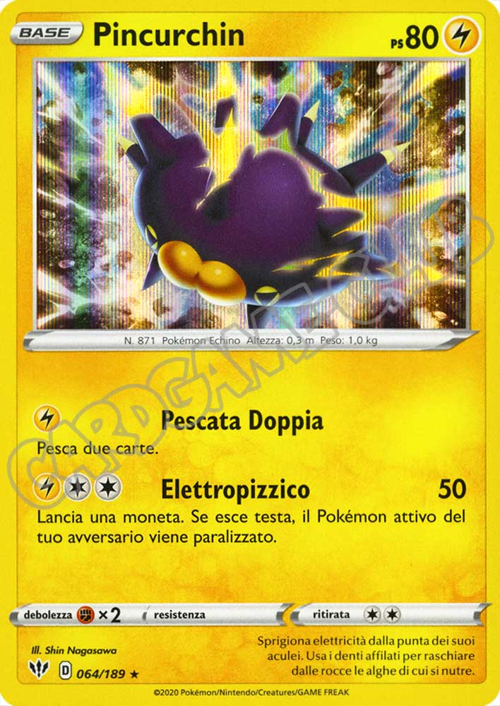 064 / 189 Pincurchin rara foil (IT) -NEAR MINT-