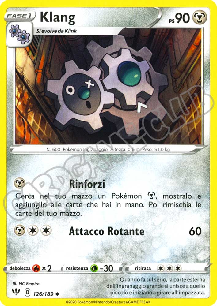 126 / 189 Klang non comune normale (IT) -NEAR MINT-