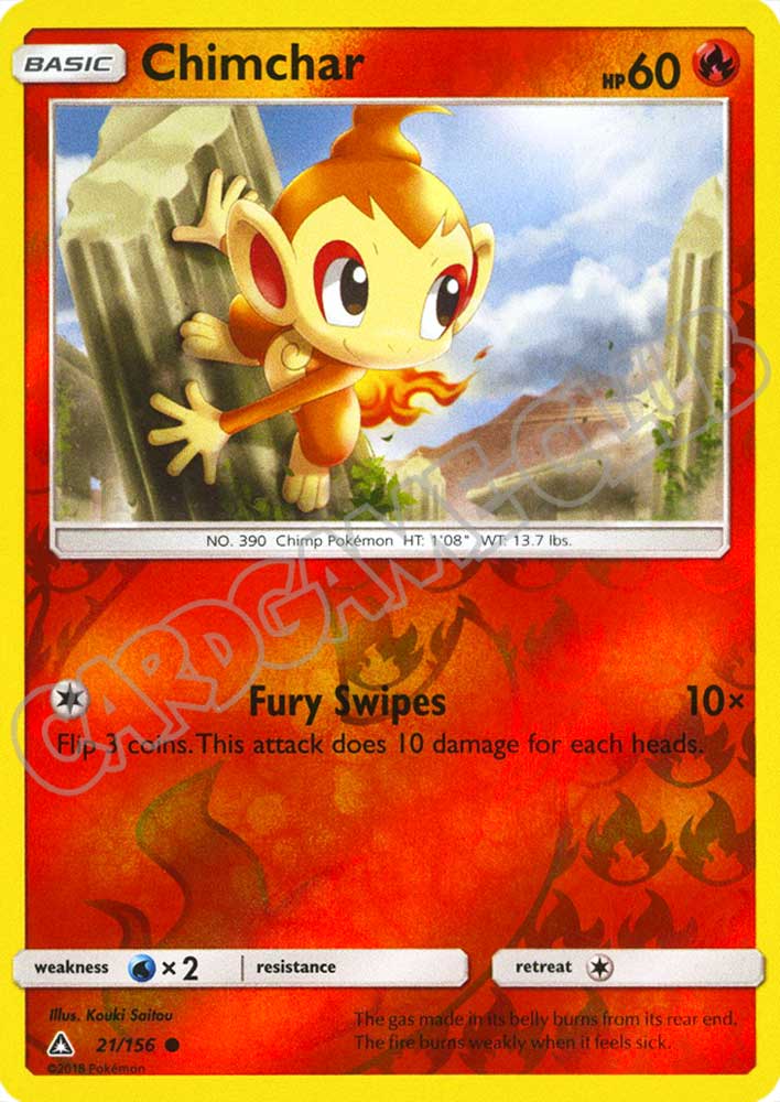021 / 156 Chimchar comune foil reverse (EN) -NEAR MINT-