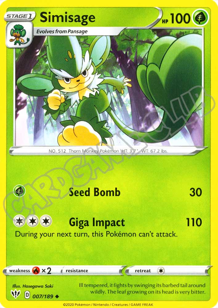 007 / 189 Simisage non comune normale (EN) -NEAR MINT-