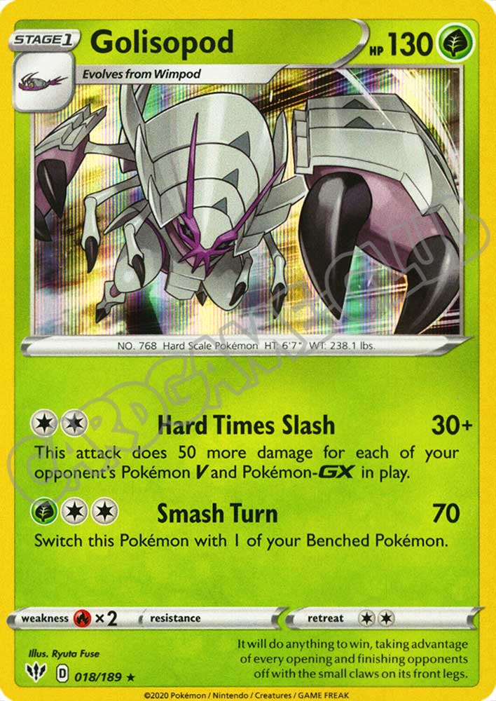 018 / 189 Golisopod rara foil (EN) -NEAR MINT-