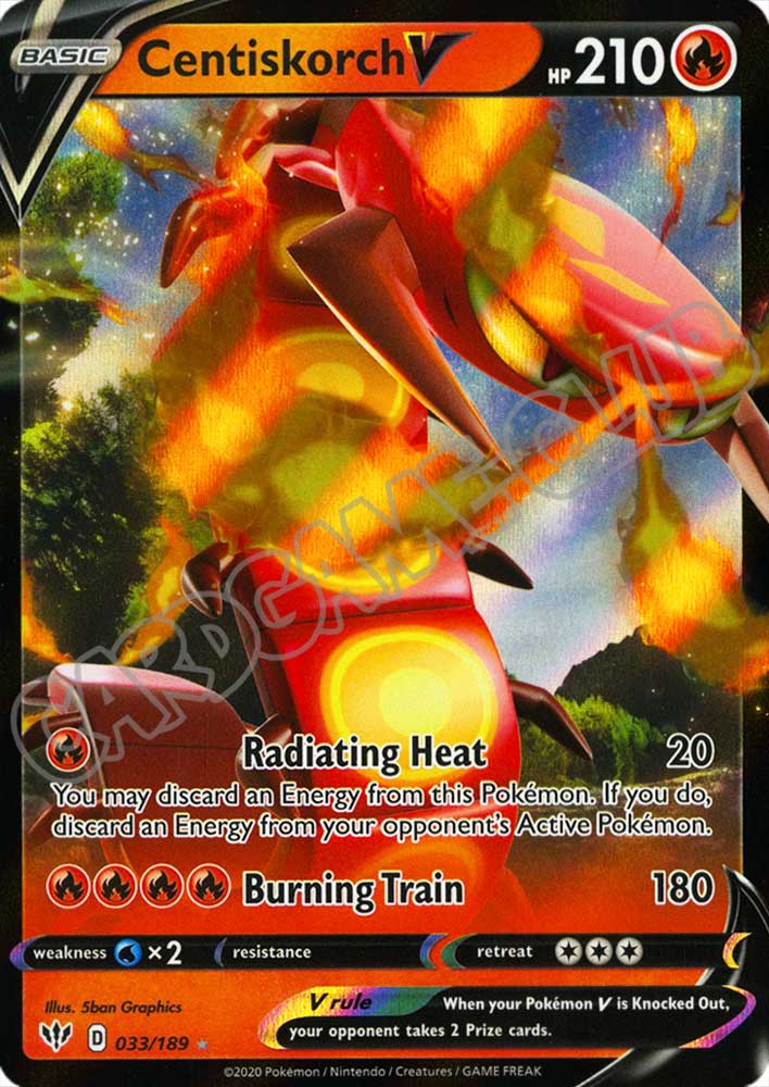 033 / 189 Centiskorch V rara V foil (EN) -NEAR MINT-