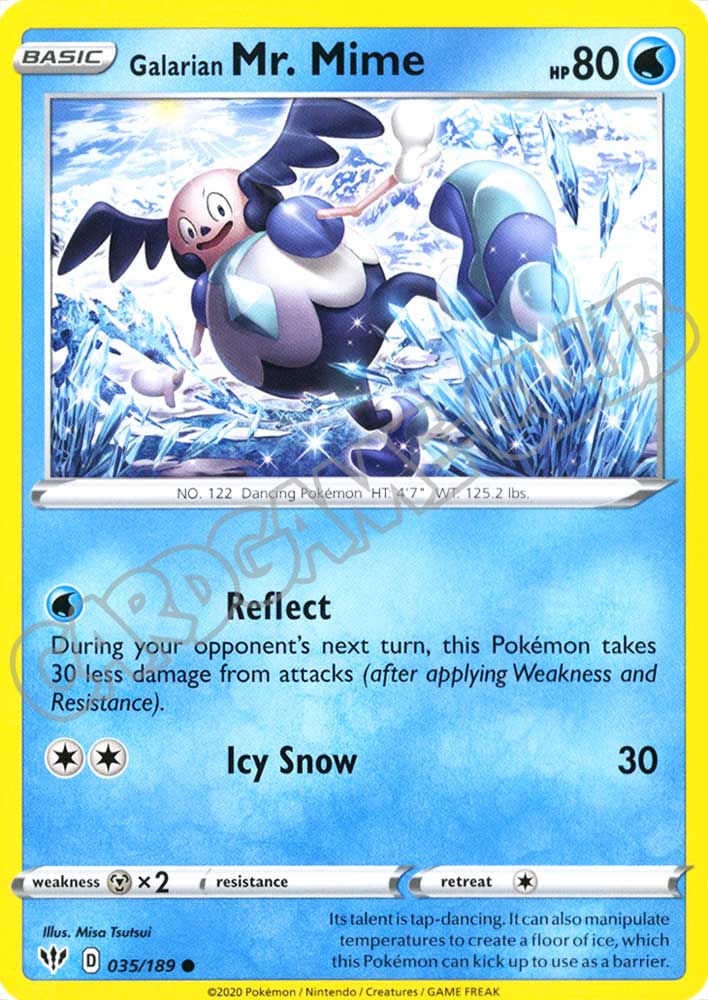 035 / 189 Galarian Mr. Mime comune normale (EN) -NEAR MINT-