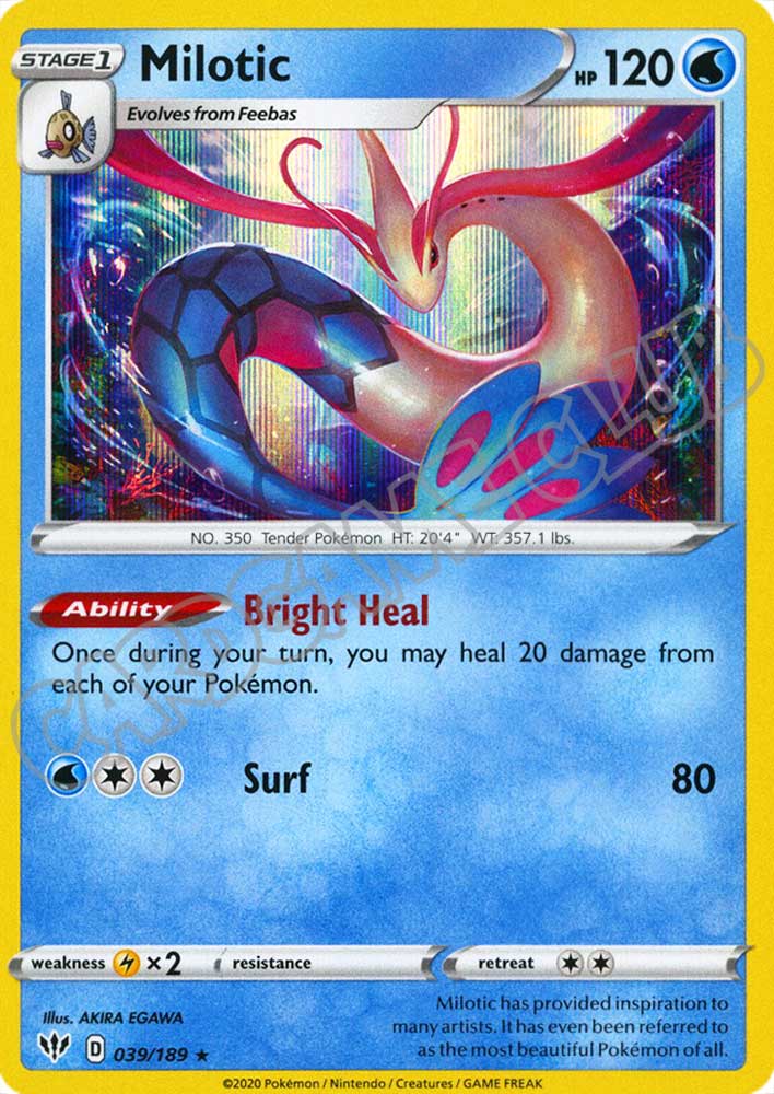 039 / 189 Milotic rara foil (EN) -NEAR MINT-