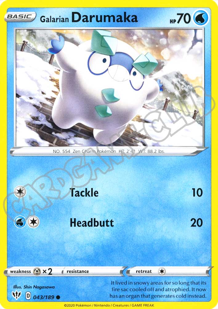 043 / 189 Galarian Darumaka comune normale (EN) -NEAR MINT-