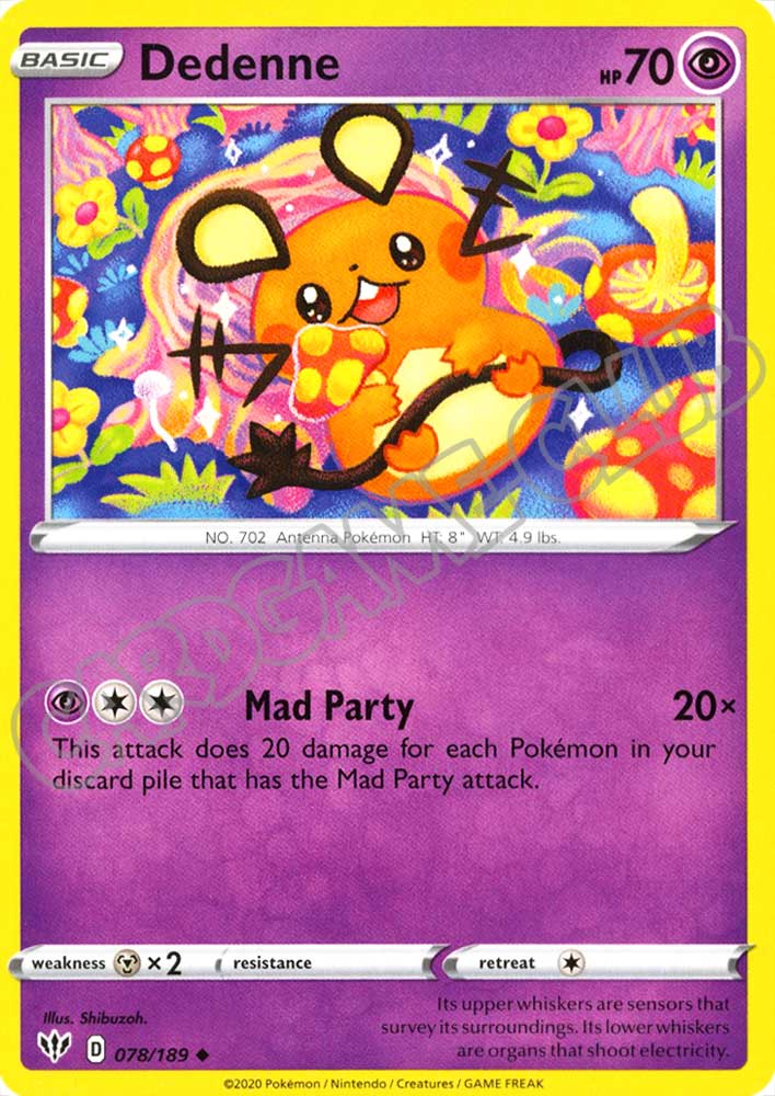 078 / 189 Dedenne non comune normale (EN) -NEAR MINT-