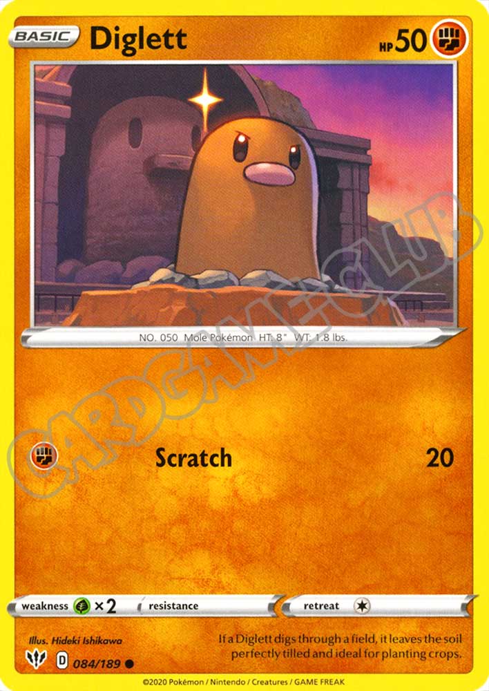 084 / 189 Diglett comune normale (EN) -NEAR MINT-