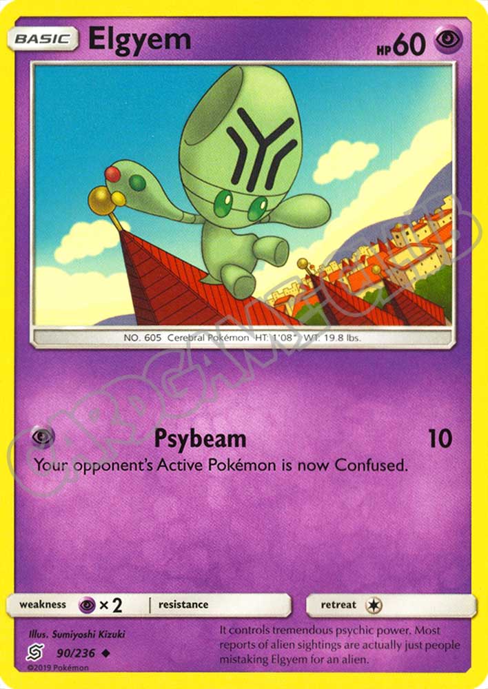 090 / 236 Elgyem non comune normale (EN) -NEAR MINT-