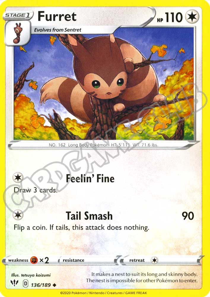 136 / 189 Furret non comune normale (EN) -NEAR MINT-