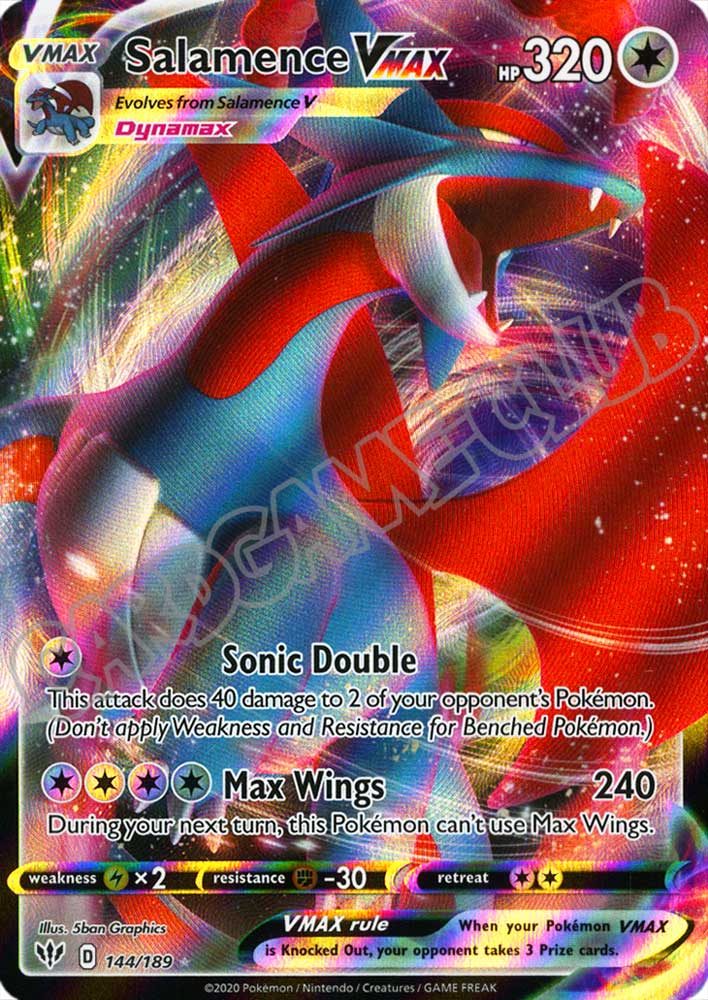 144 / 189 Salamence VMAX rara VMAX foil (EN) -NEAR MINT-