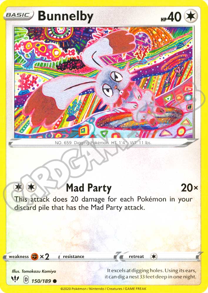 150 / 189 Bunnelby comune normale (EN) -NEAR MINT-