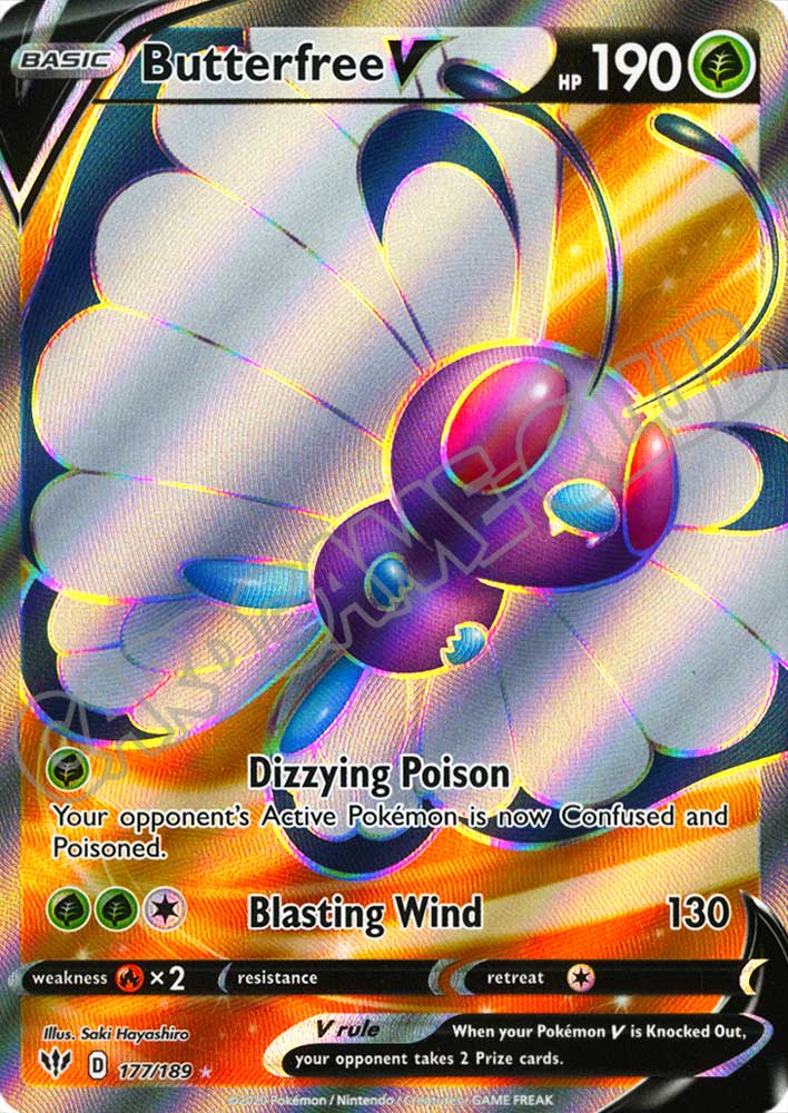 177 / 189 Butterfree V ultra rara foil (EN) -NEAR MINT-